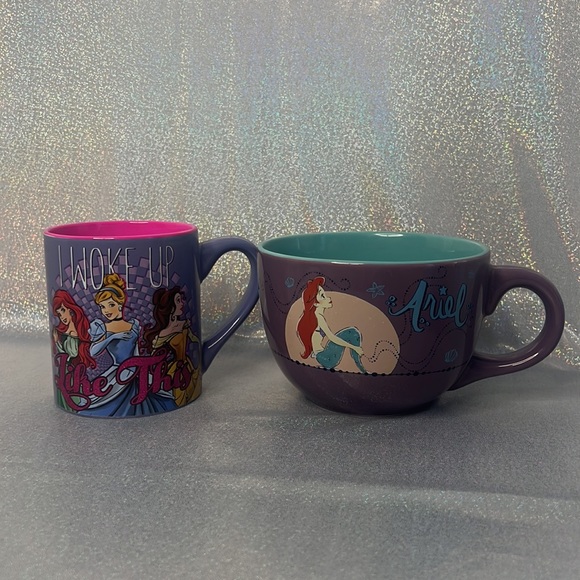 Disney Ariel mug large cup size drinkware sipper purple blue mermaid movie - Picture 6 of 7